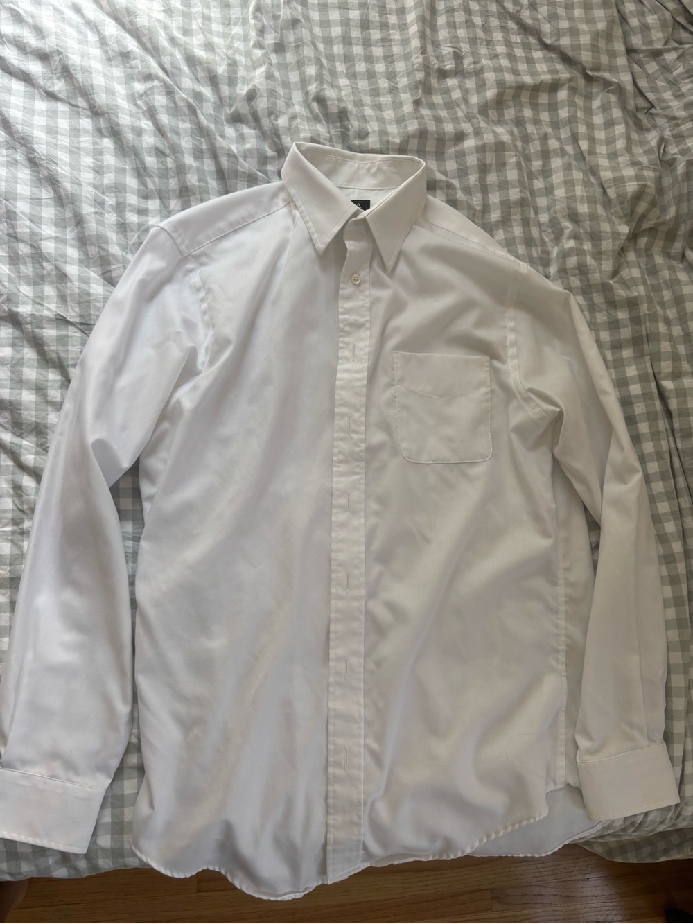 Jos A Bank Men's White Button-Down Dress Shirt